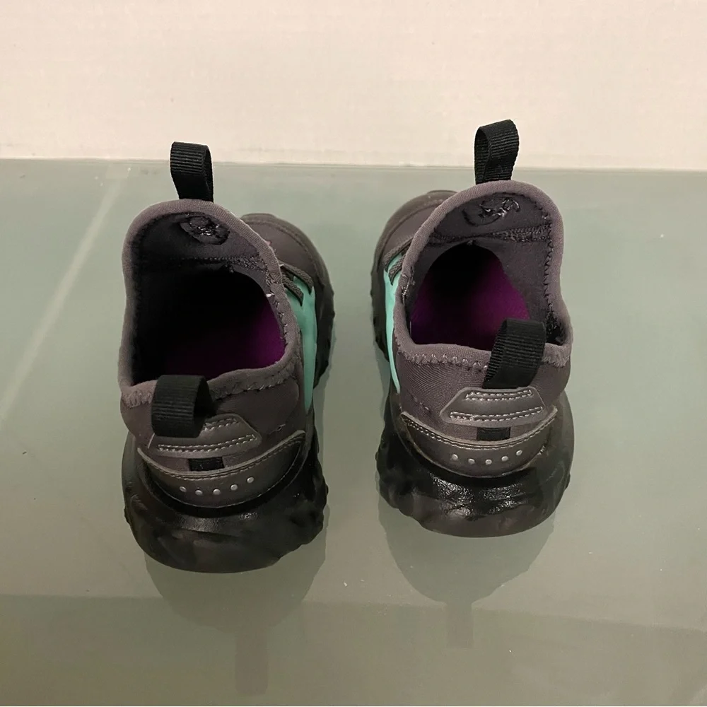 NIKE RT PRESTO TODDLER SNEAKERS TRIPLE GREY PURPLE TEAL BQ4004-001 SIZE 8C - Picture 4 of 6